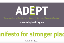 ADEPT logo with  web address and Manifesto for Stronger places text