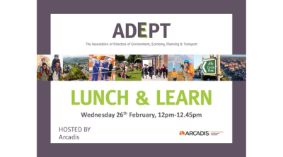 image showing details of ADEPT Lunch & Learn session with Arcadis on 26th February 2025