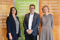 L-R: Angela Jones, Andy Burnham, Hannah Bartram