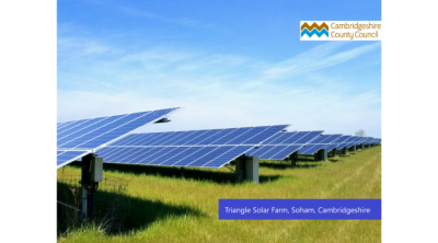 Solar farm in Cambridgeshire