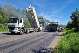 image of plant vehicles working on the A391 road